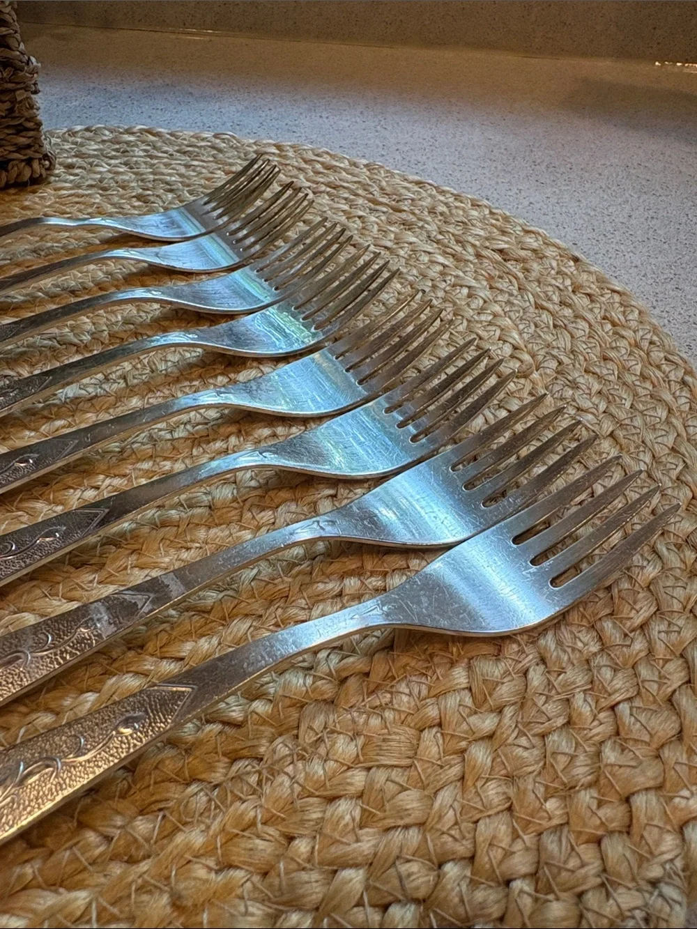 (8) Vintage Melchior Forks & (2) Spoons - MNCH USSR Silverplate